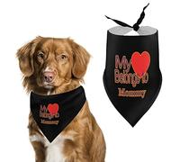 My Heart Belongs to Mommy Bandanas para Perros Baberos Triangulares para Perros Bufanda Linda para Mascotas Pañuelo para Mascotas pequeñas, Medianas y Grandes