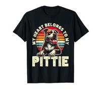 My Heart Belongs To My Pittie Mom Pitbull Mama Día de la Madre Camiseta