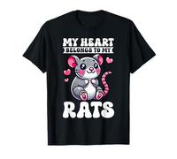 My Heart Belongs To My Rats Cute Rat Mama Mouse Mom Roedor Camiseta