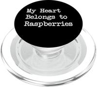 My Heart Belongs to Raspberries Funny Frambuesas Minimalista PopSockets PopGrip para MagSafe