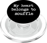 My heart belongs to souffle Funny Souffle Minimalista PopSockets PopGrip para MagSafe