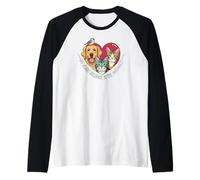 My Heart Belongs To The Animals Dog Cat Bird Pet Lover Camiseta Manga Raglan