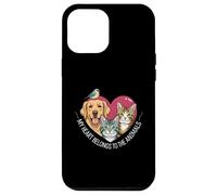 My Heart Belongs To The Animals Dog Cat Bird Pet Lover Carcasa para iPhone 12 Pro MAX
