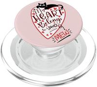 My Heart Belongs to You Cat Lovers Meow Design PopSockets PopGrip para MagSafe