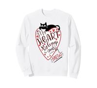 My Heart Belongs to You Cat Lovers Meow Design Sudadera