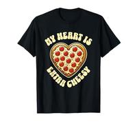 My Heart Is Extra Cheesy Funny Heart Shaped Pizza Dichos Camiseta