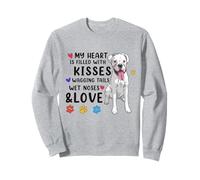 My Heart Is Filled with Love Funny White Boxer Dog Dueño Sudadera