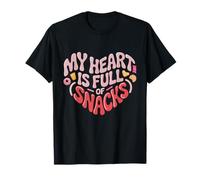 My Heart Is Full of Snacks Comida juguetona Humor Diseño Camiseta