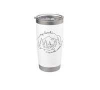 My Heart Is In The Woods Forest Nature Enthusiast Vaso térmico de acero inoxidable de doble pared