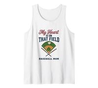 My Heart Is On That Field Baseball Mom Proud Game Camiseta sin Mangas