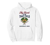 My Heart Is On That Field Baseball Mom Proud Game Sudadera con Capucha