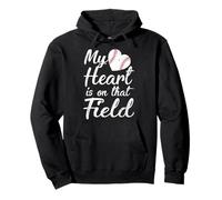 My Heart is on That Field tee Béisbol Softball Mamá Regalos Sudadera con Capucha