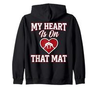 My Heart Is On That Mat Mamá Wrestling Sudadera con Capucha