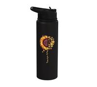My Heart My Hero My Mechanic Funny Sunflower Lover Gift Stainless Steel Insulated Water Bottle