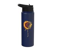 My Heart My Hero My Mechanic Funny Sunflower Lover Gift Stainless Steel Insulated Water Bottle