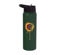 My Heart My Hero My Mechanic Funny Sunflower Lover Gift Stainless Steel Insulated Water Bottle