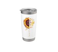 My Heart My Hero My Mechanic Funny Sunflower Lover Gift Vaso térmico de acero inoxidable de doble pared