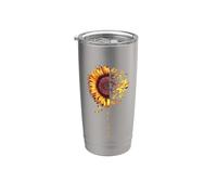 My Heart My Hero My Mechanic Funny Sunflower Lover Gift Vaso térmico de acero inoxidable de doble pared
