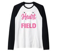 My Heart On That Field - Camiseta de fútbol, color rosa Camiseta Manga Raglan