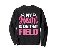 My Heart On That Field - Camiseta de fútbol, color rosa Sudadera