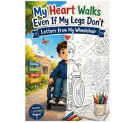 My Heart Walks Even If My Legs Don’t , Letters from My Wheelchair: Letters of Friendship, Courage, and Disability Inclusion, Includes coloring pages for Kids Ages 6-14