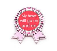 My Heart Will Go On Art Deco - Broche de moda para ganador, medalla de premio rosa, Medium, Metal