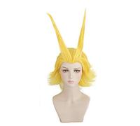 My Hero Academia All Might Golden Short Wig Cosplay Disfraz Boku no Hero Academia Pelucas de Cosplay de Pelo Sintético Resistente al Calor