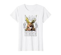 My Hero Academia All Might I Am Here Anime Camiseta, Mujer, Blanco, XXL
