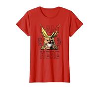 My Hero Academia All Might I Am Here Anime Camiseta, Mujer, Rojo, M