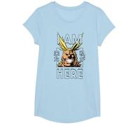 My Hero Academia All Might I Am Here Anime Camiseta, Niñas, Azul Bebé, M