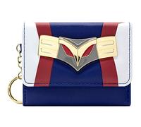 My Hero Academia All Might Traje Emblema Metálico Cartera Tri-Fold Bolsillo para Monedas & Tarjetero, Azul