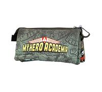 My Hero Academia Battle-Estuche Portatodo Triple FAN, Verde Militar