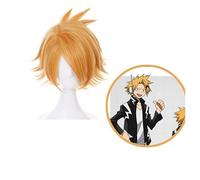 My Hero Academia Boku No Hero Academia Kaminari Denki Hiar peluca de pelo sintético pelucas de juego de rol de fiesta + gorro de peluca disfraz de Cosplay