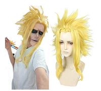 My Hero Academia Boku no Hiro Akademia All Might Short Golden Blonde Heat Resistant Hair Cosplay Costume Wig + Free Wig Cap