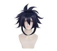 My Hero Academia Boku no Hiro Akademia Amajiki Tamaki Azul Oscuro Corto Cosplay Peluca de Pelo Sintético Perucas + Gorro de Peluca