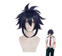 My Hero Academia Boku No Hiro Akademia Amajiki Tamaki Azul oscuro Corto Cosplay Peluca Pelo sintético Perucas + Gorra de peluca