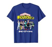 My Hero Academia Class 1A Group Shot Anime Camiseta, Hombre, Azul Real, 3XL