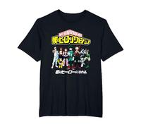 My Hero Academia Class 1A Group Shot Anime Camiseta, Hombre Tallas Grandes, Negro, 5X Alto