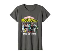 My Hero Academia Class 1A Group Shot Anime Camiseta, Mujer, Asfalto, S
