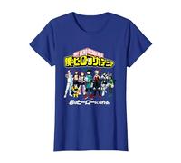My Hero Academia Class 1A Group Shot Anime Camiseta, Mujer, Azul Real, L