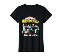 My Hero Academia Class 1A Group Shot Anime Camiseta, Mujer, Negro, M