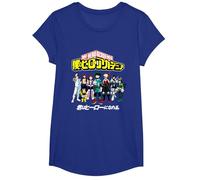 My Hero Academia Class 1A Group Shot Anime Camiseta, Niñas, Azul Real, S