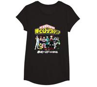 My Hero Academia Class 1A Group Shot Anime Camiseta, Niñas, Negro, M