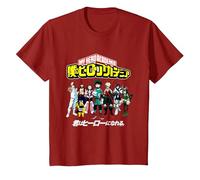 My Hero Academia Class 1A Group Shot Anime Camiseta, Niños, Arándano, 12 años