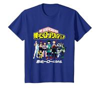 My Hero Academia Class 1A Group Shot Anime Camiseta, Niños, Azul Real, 12 años