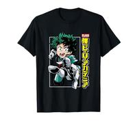 My Hero Academia Deku Action Pose with Kanji Anime Camiseta