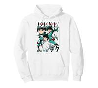 My Hero Academia Deku Action Poses Collage with Kanji Anime Sudadera con Capucha