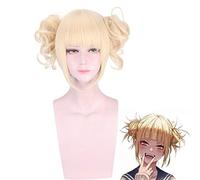 My Hero Academia Himiko Toga Pelo sintético Fiesta Juego de roles Cross My Body Peluca Disfraz de Cosplay + Gorra de peluca gratis