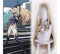 My Hero Academia Mt. Lady Blonde Curly Synthetic Sexy Hero Hair Cosplay Wig +Wig Cap