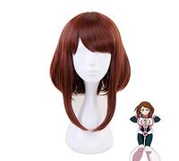 My Hero Academia OCHACO URARAKA Ochako Mujer Peluca Corta Marrón Disfraz de Cosplay Boku no Hero Academia Pelucas de Pelo Resistentes al Calor